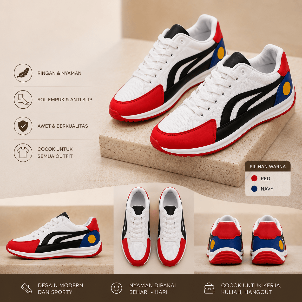 Sepatu Kasual Pria Amex - G