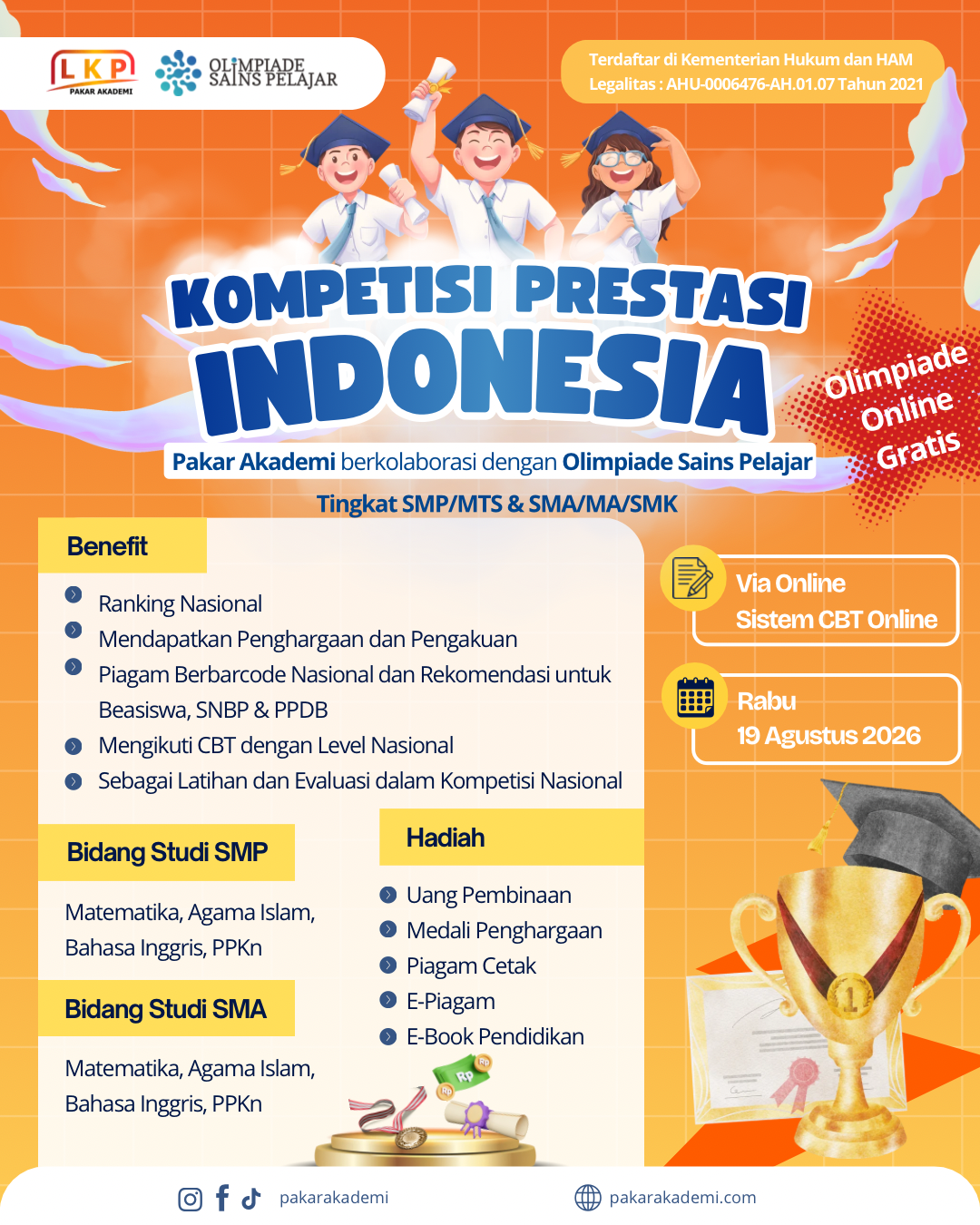 KOMPETISI PRESTASI INDONESIA 19 AGUSTUS 2026 - LKP X OSP logo