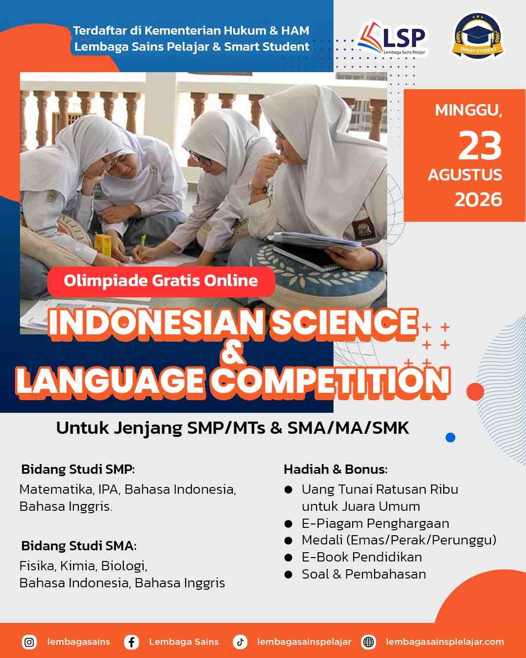 INDONESIAN SCIENCE & LANGUAGE COMPETITION (LSP) logo