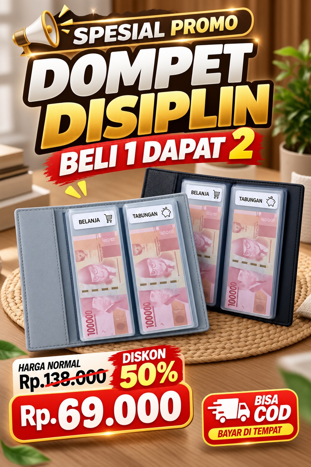 Dompet Disipline Keuangan Beli 1 Dapat 2 Bisa COD Dan Potongan Ongkir | YT-SH logo