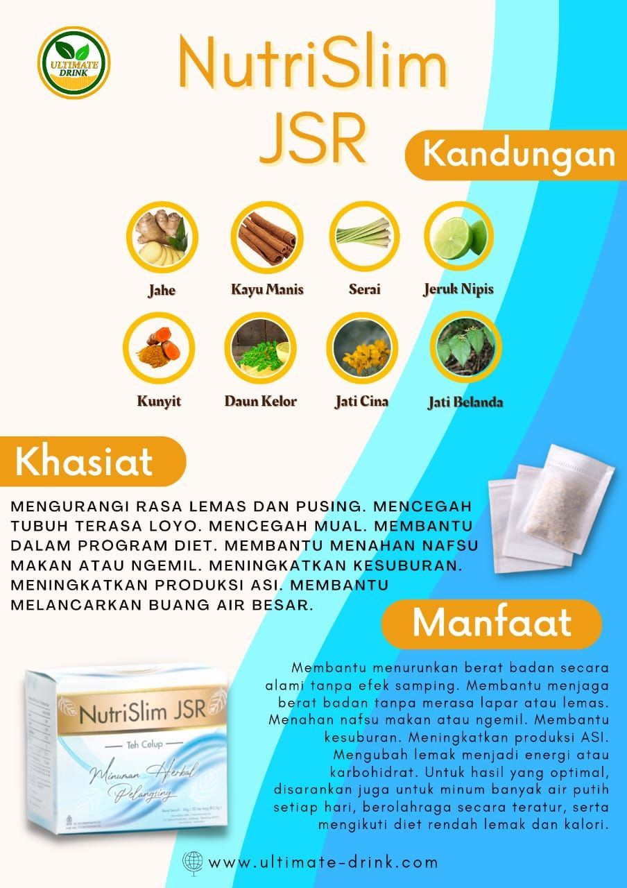 ULTIMATE DRINK - Nutrislim JSR Teh isi 20pcs