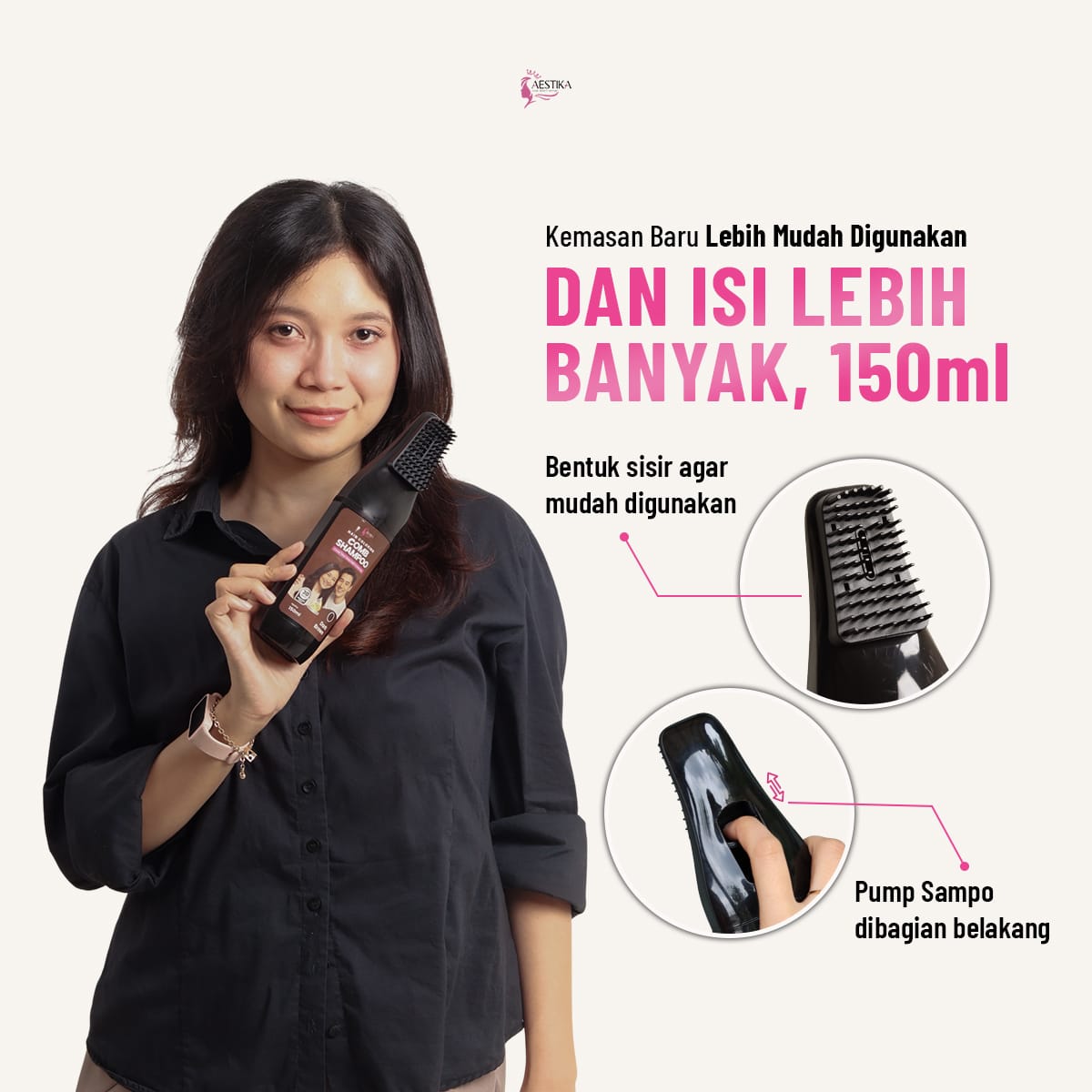 Aestika Hair Coloring Shampoo - fb new D