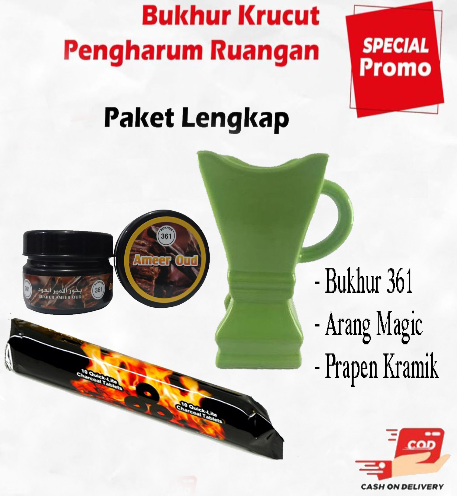 Paket Dupa Bukhur Buhur 361 Tungku Kramik Arang Magic