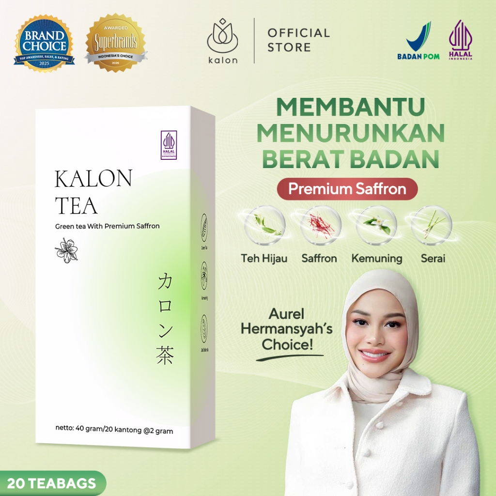 Kalon Teh Hijau Greentea Saffron logo