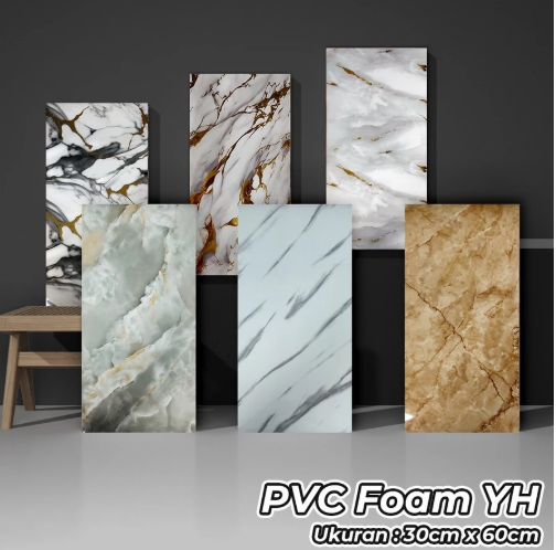 Stiker Dinding Premium Motif Marmer 30Cm X 60 CM logo
