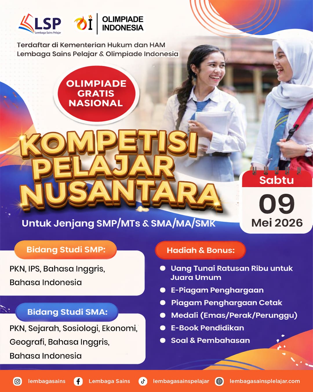 KOMPETISI PELAJAR NUSANTARA 2026 (LSP) logo