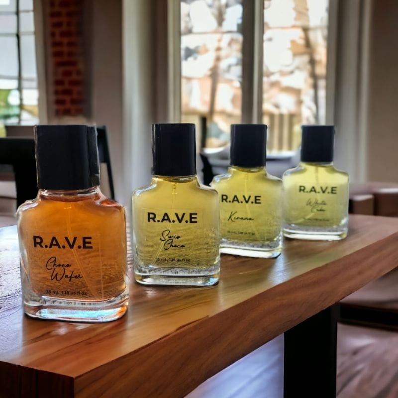 RVN Store | (4 Botol 35ml) Parfum Cewek/Cowok Rave Glamour BPOM logo