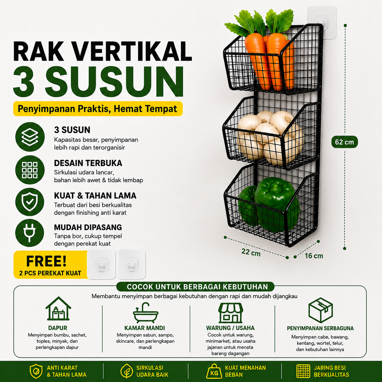 DISKON Rak Bumbu Susun CB1 logo