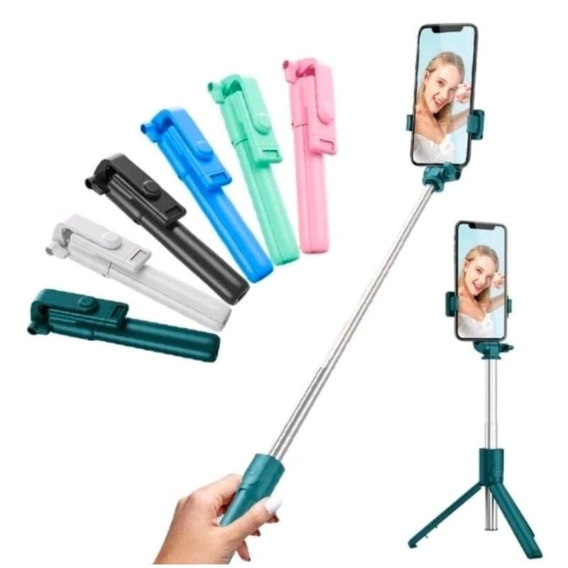 RVN Store | Tongsis Tripod Bluetooth R1 3in1 - Macaron R1 (Tanpa Lampu LED)