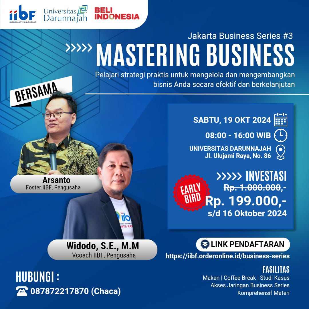 Business Series #3 Jakarta  - IIBF x Universitas Darunnajah logo