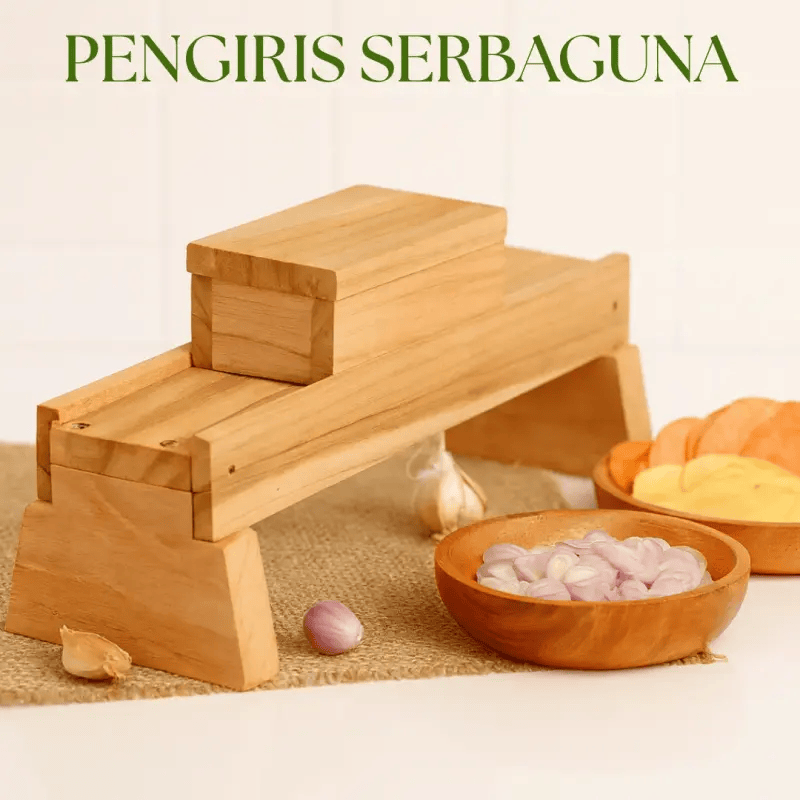 Alat Pengiris Serbaguna Kayu Jati Asli GG logo