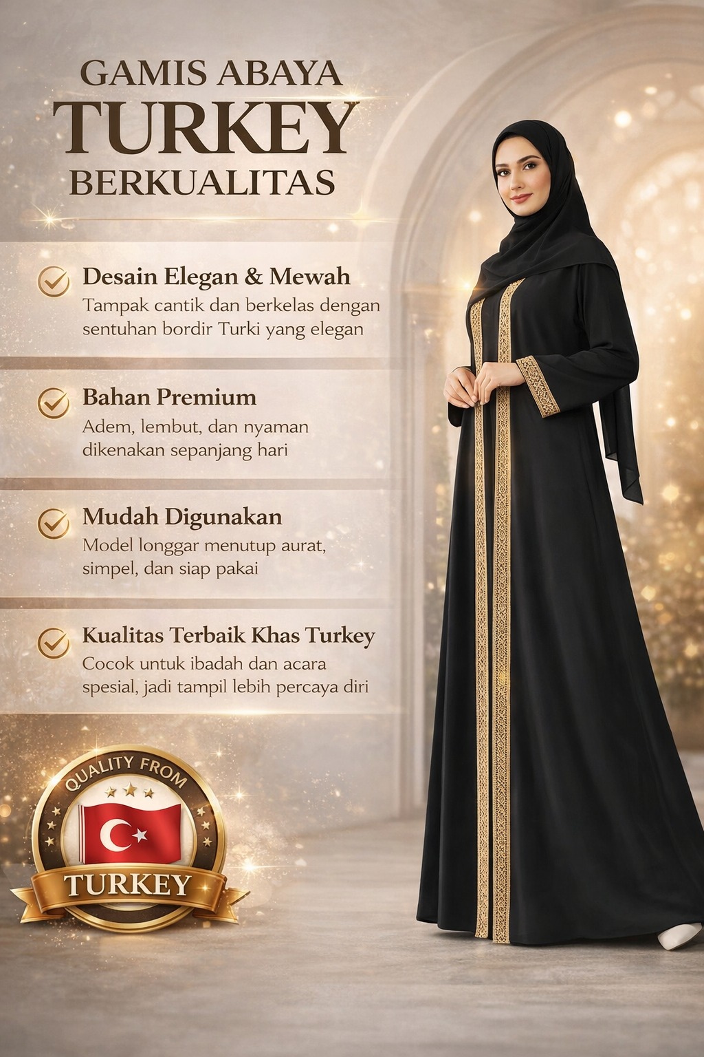 Abaya Gamis From Turkey Bonus Hijab Pasmina Bisa COD | SHR logo