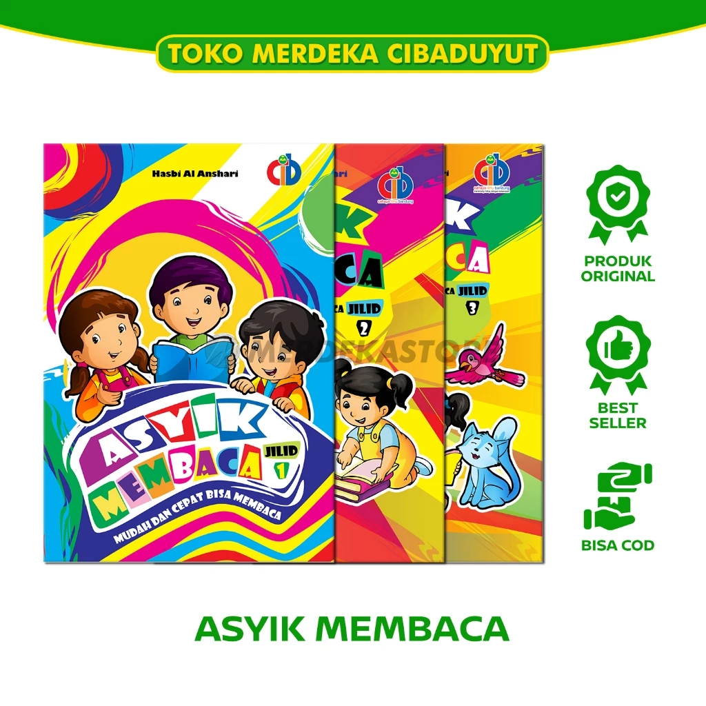 Asyik Membaca 123 | Buku Belajar Baca Bacalah Untuk Anak Paud/TK/TKA/TPA/TKQ/TPQ/RA/SD - LD logo