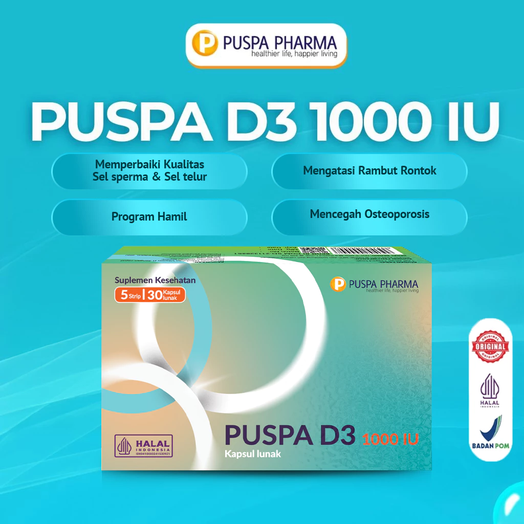 PUSPA D3 1000 IU SUPLEMEN KESEHATAN - LD