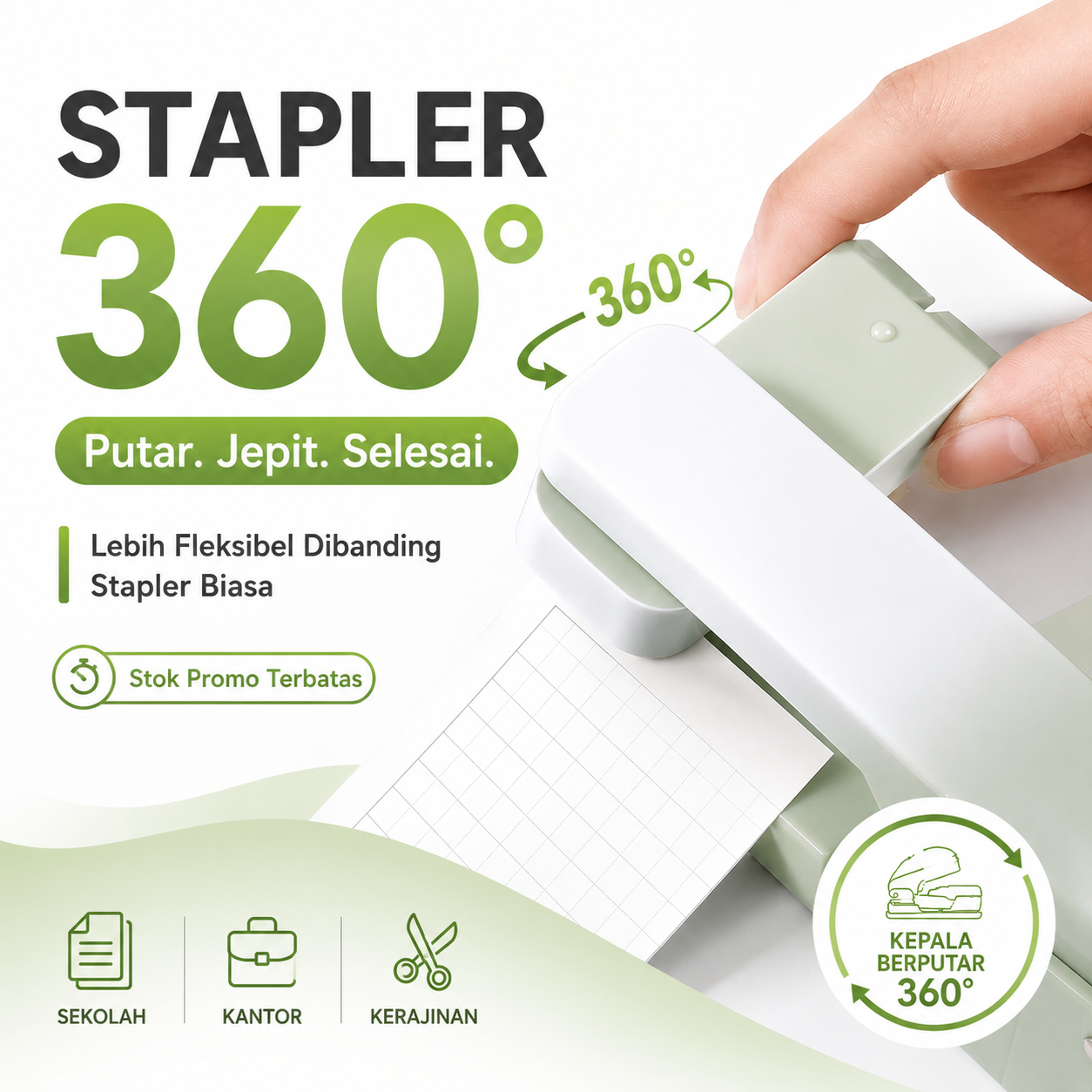 STAPLER PUTAR TM - KN logo