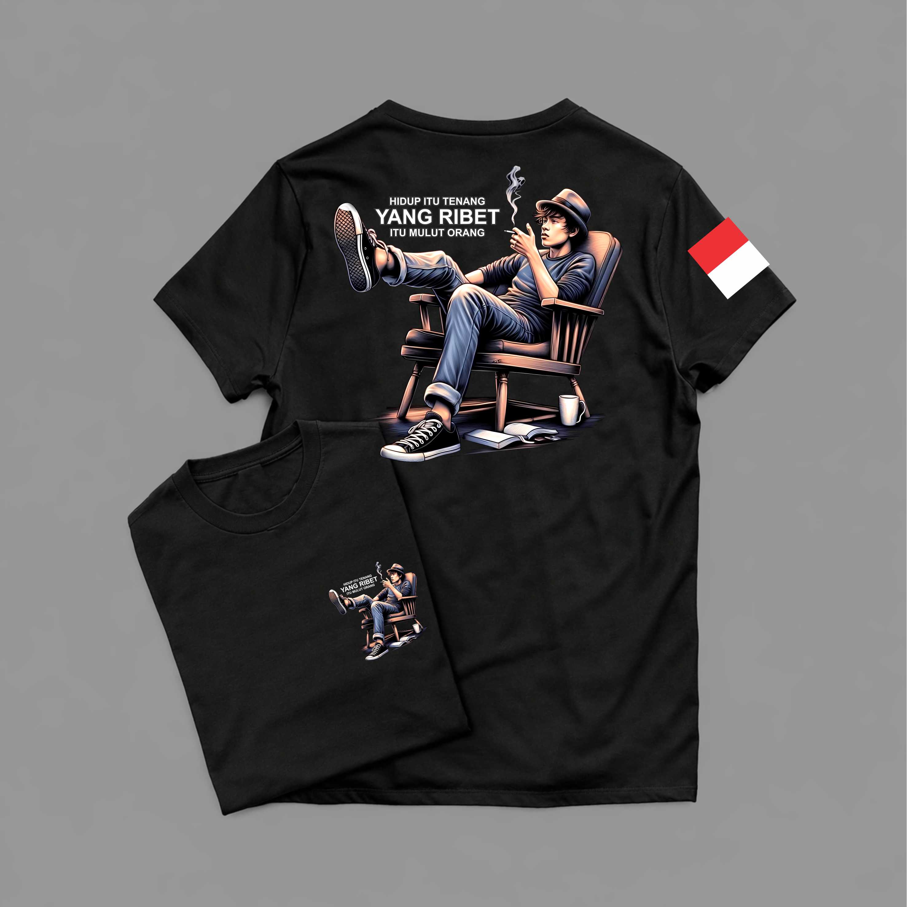 KAOS DEWASA HIDUP ITU TENANG, YG RIBET ITU MULUT ORANG logo