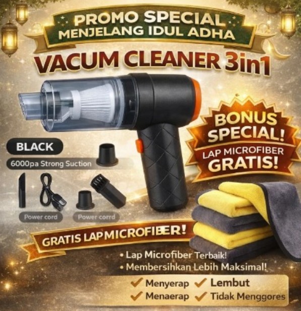 Vacum Cleaner 3in1 Bonus Lap Microfiber Premium Bisa COD BESTPRODUK logo