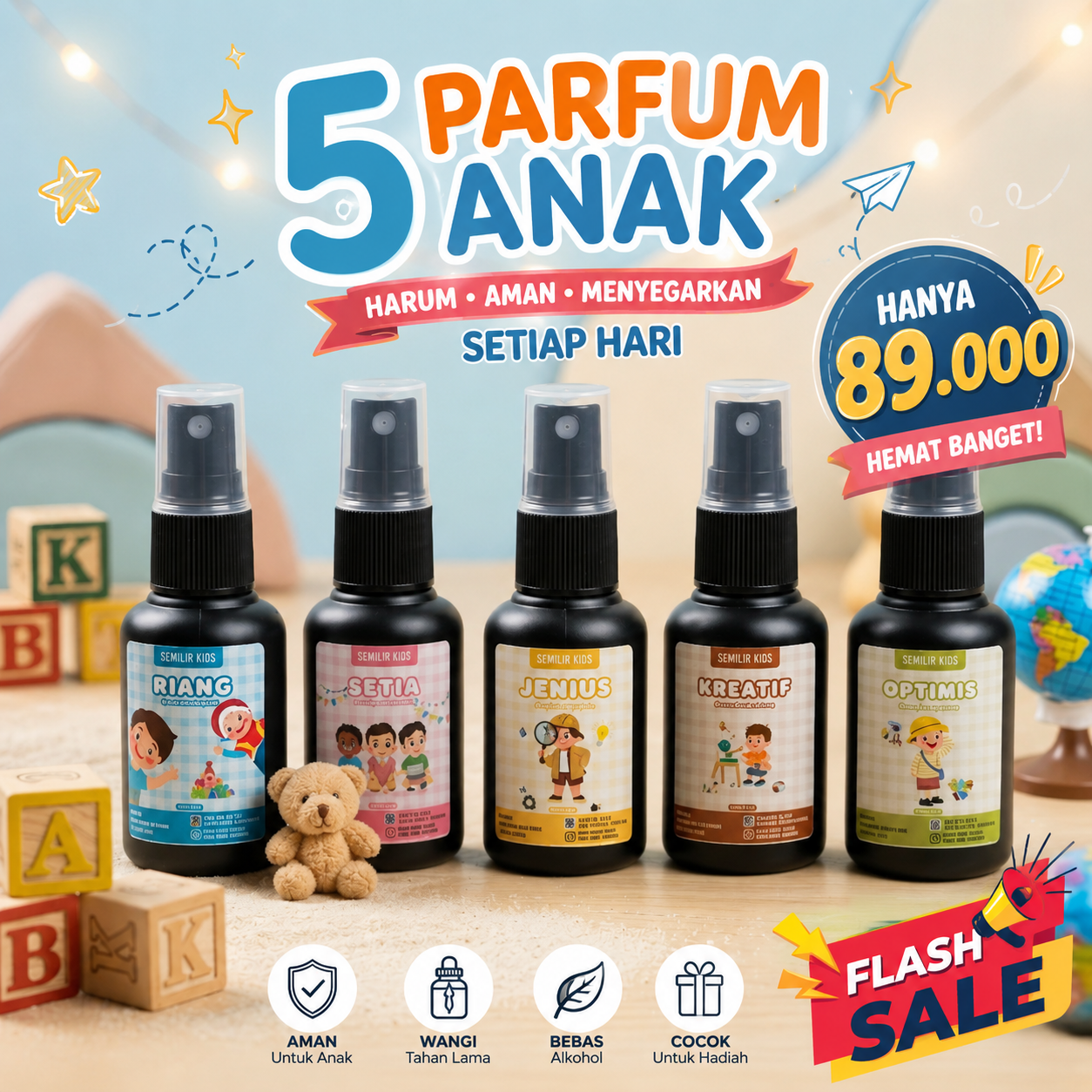 Paket Parfum anak Semilir Isi 5 logo