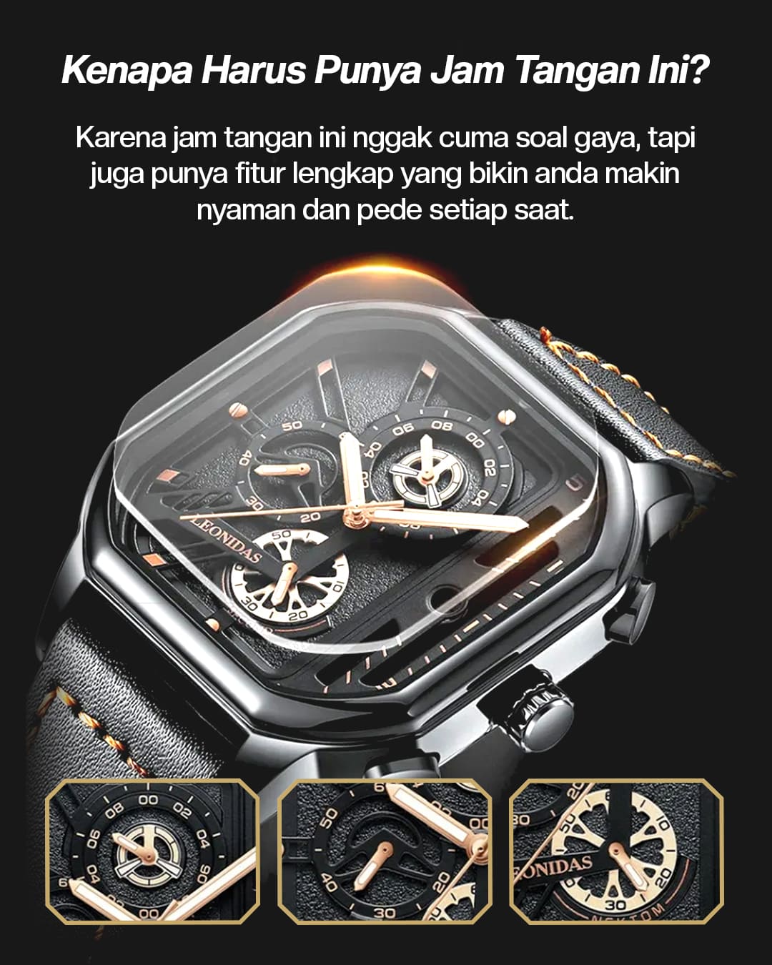 G1 JAM TANGAN PRIA CASUAL STRAP KULIT logo