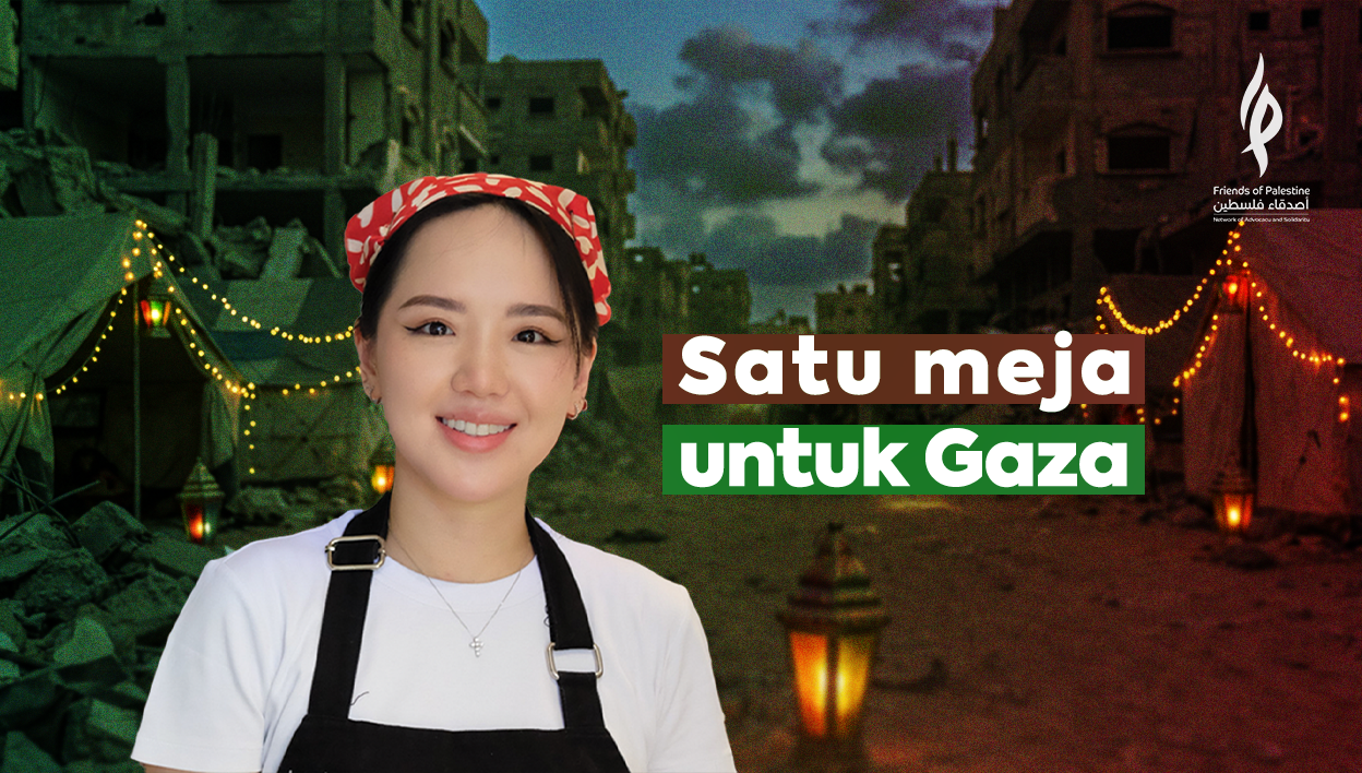 Satu meja untuk Gaza with Michelle Santoso logo