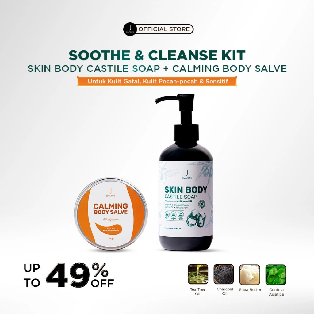 Castile Soap ByJevarine Atasi Jerawat Badan - FBE New
