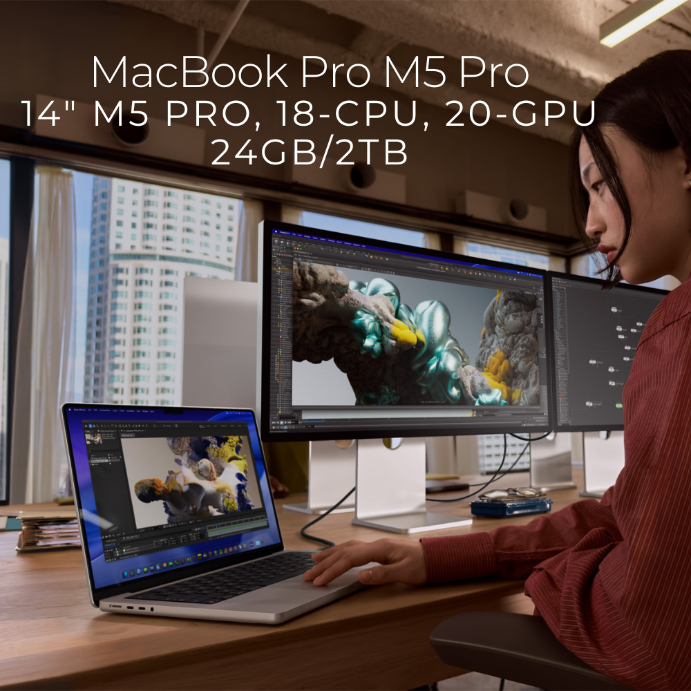 MacBook Pro (14 inch, M5 Pro, 2026) 18 CPU – 20C GPU – 24GB Unified Memory – 2TB SSD Storage logo