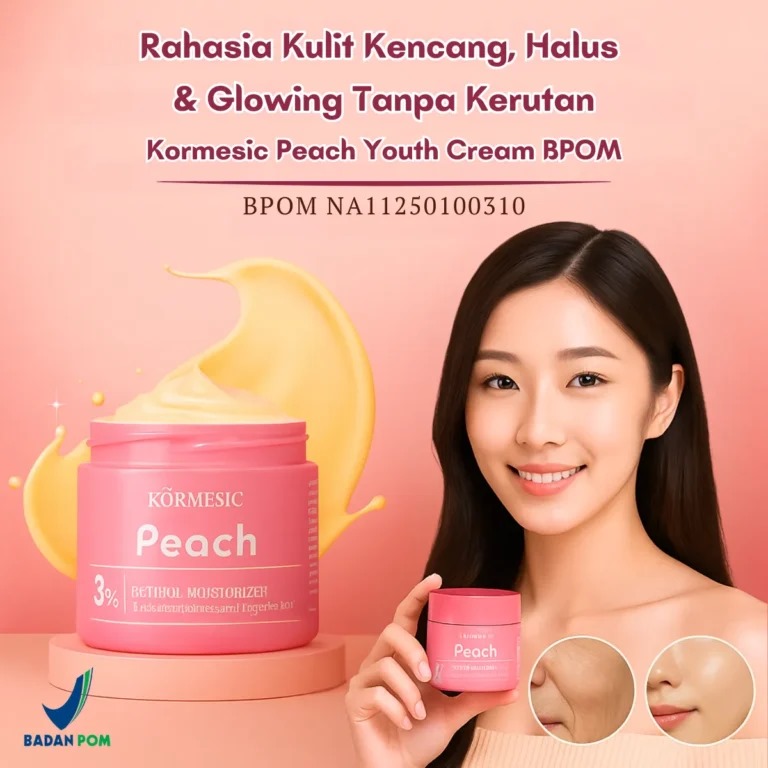 Kormesic Peach Youth Cream BPOM MR62-49 logo