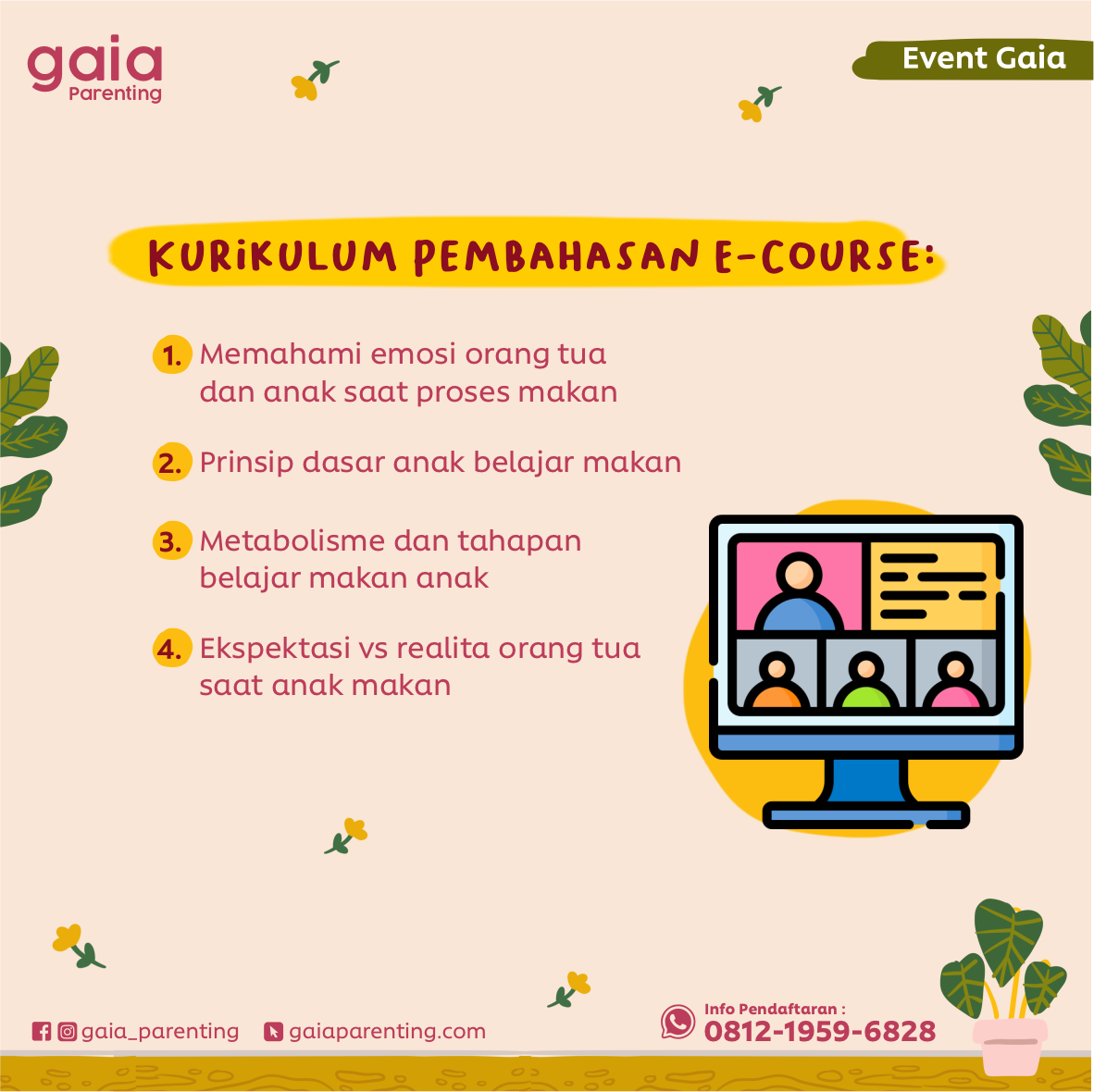 Course MPASI Tepat, Gizi Optimal Cegah dan Atasi Anak Susah Makan