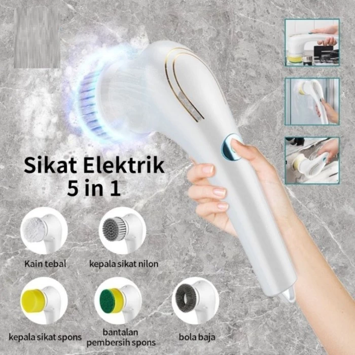 Sikat Elektrik 5in1 Rotasi 360° New GG logo