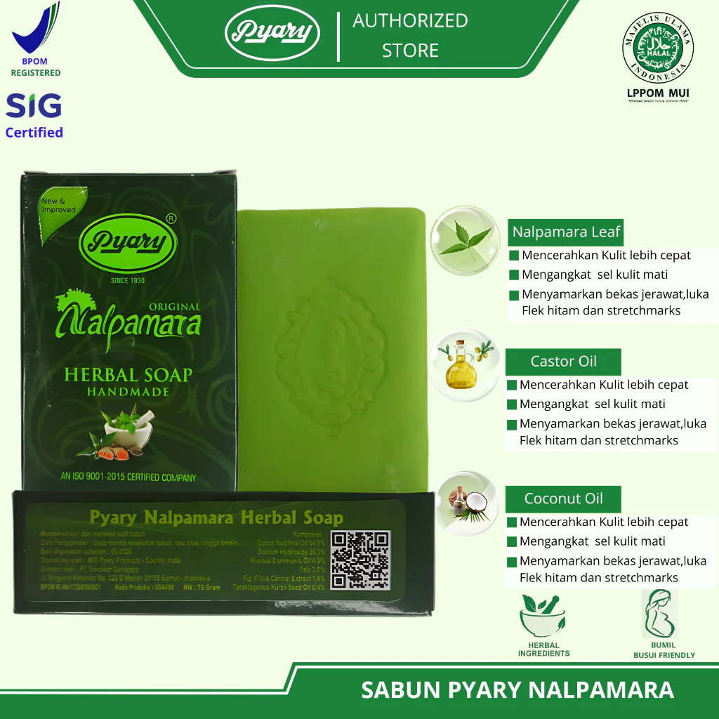 PYARY Nalpamara Herbal Bar Soap 75gr - FBIFF logo