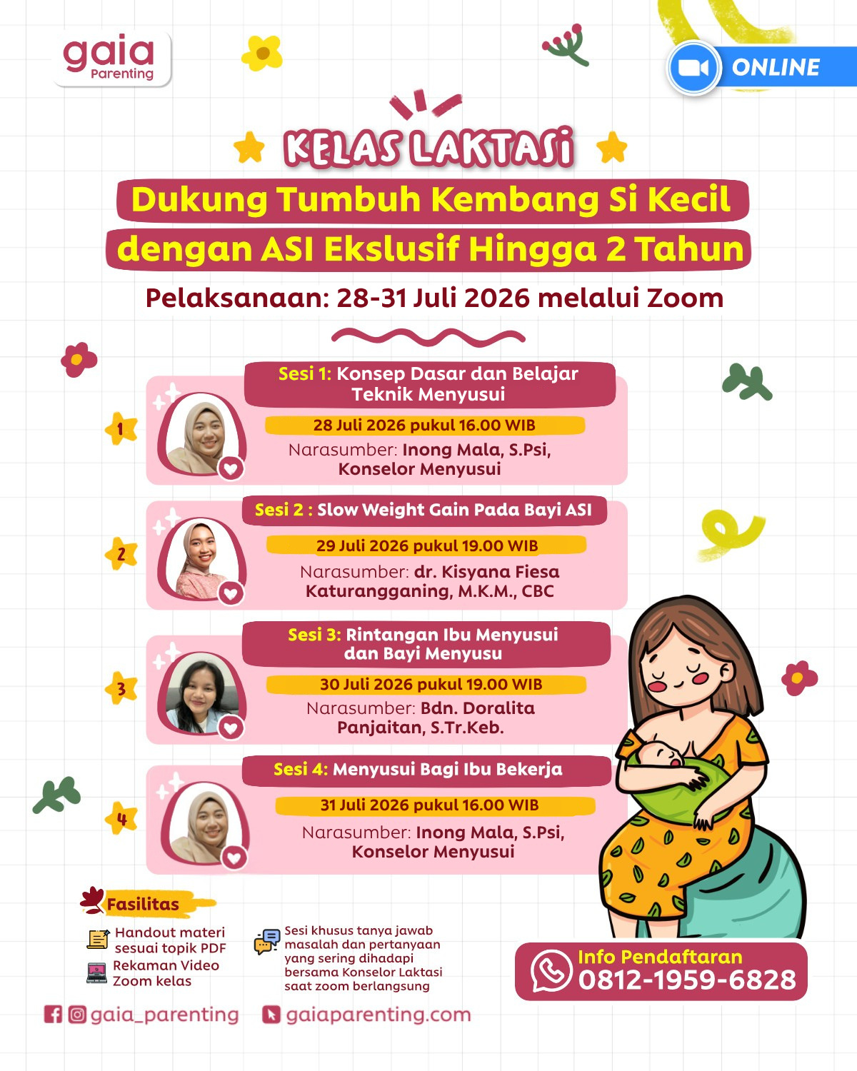 Kelas Laktasi Online: Dukung Tumbuh Kembang dengan MengASIhi Hingga 2 Tahun