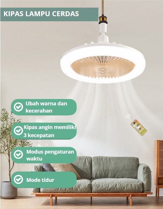 Set Lampu Kipas + Remot Control ⚡ logo